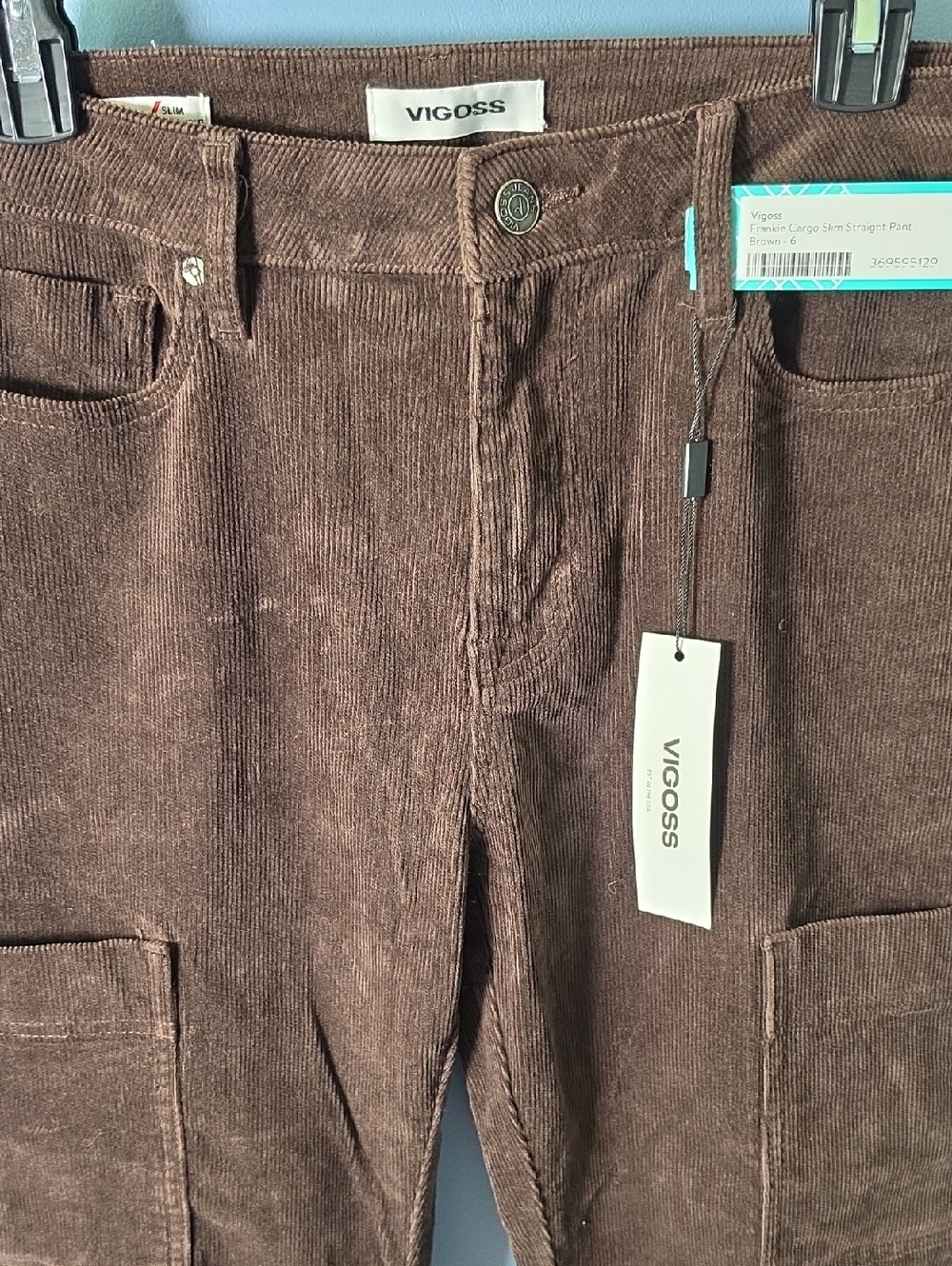 Vigoss Chestnut Brown Corduroy Cargo Pants